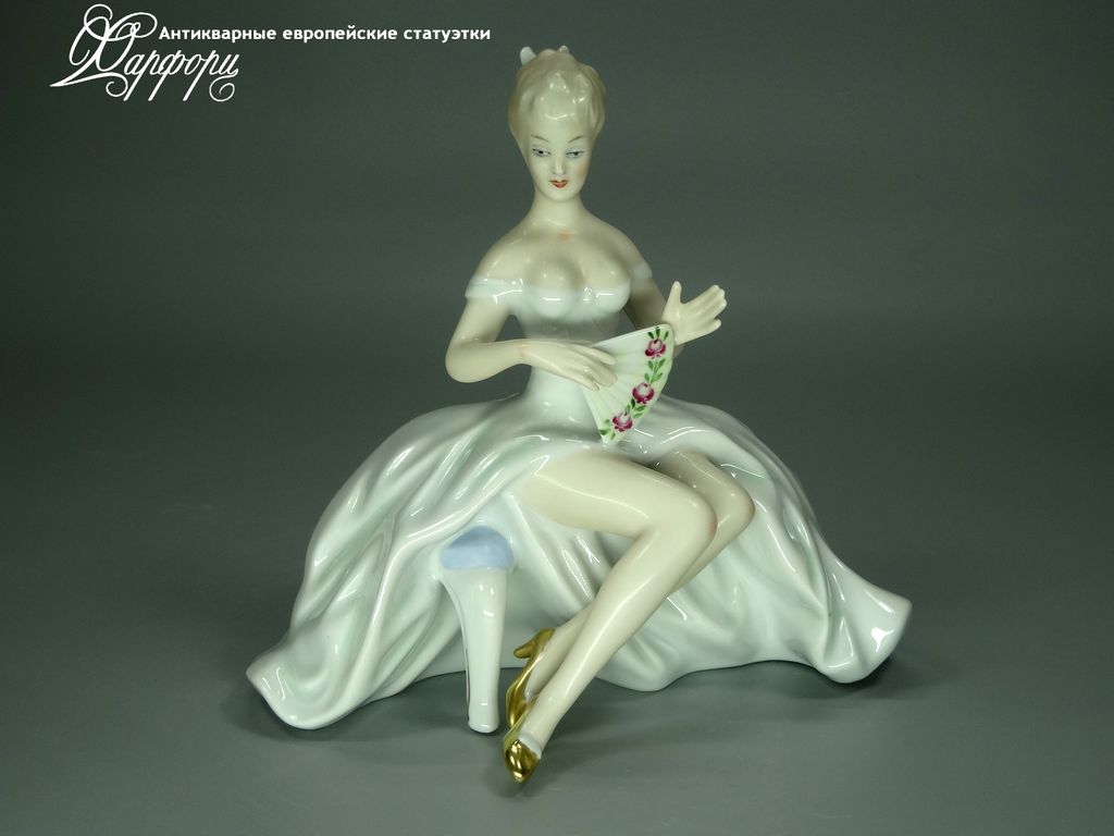  Купить фарфоровые статуэтки Wallendorf, Балерина с веером, Германия